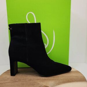 Sam Edelman Saige Ankle Boots Black Suede Women's Size 10 M
